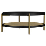 Arini 3-piece Round Coffee and End Table Set Black | Multi | Black | 706198-S3
