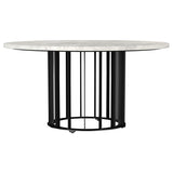 Haven 3-piece Round Marble Coffee and End Table Set Black | Black | 706208-S3
