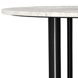 Haven Round Genuine White Marble Top Coffee Table Black | King | White | Black | 706208