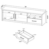 Murray 70-inch 2-door TV Stand Media Console Black | Black | 706213