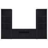 Winfield 3-piece Entertainment Center 60-inch TV Stand Black | Black | 706222-SET