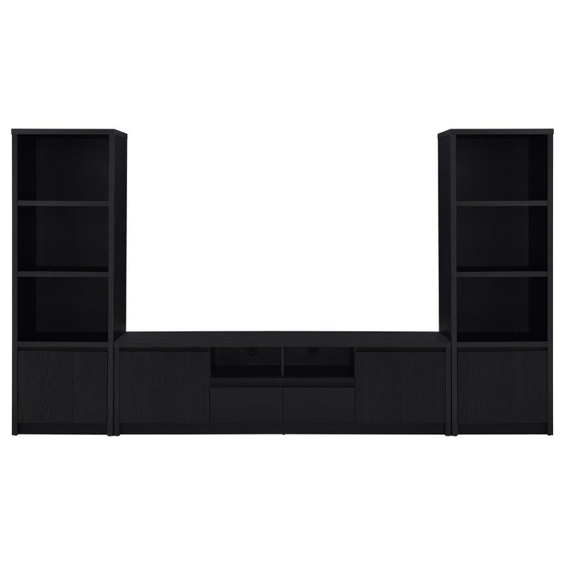 Winfield 3-piece Entertainment Center 78-inch TV Stand Black