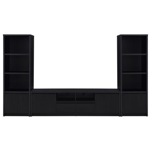 Winfield 3-piece Entertainment Center 78-inch TV Stand Black