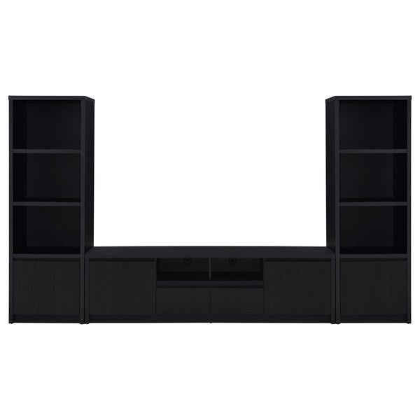 Winfield 3-piece Entertainment Center 78-inch TV Stand Black