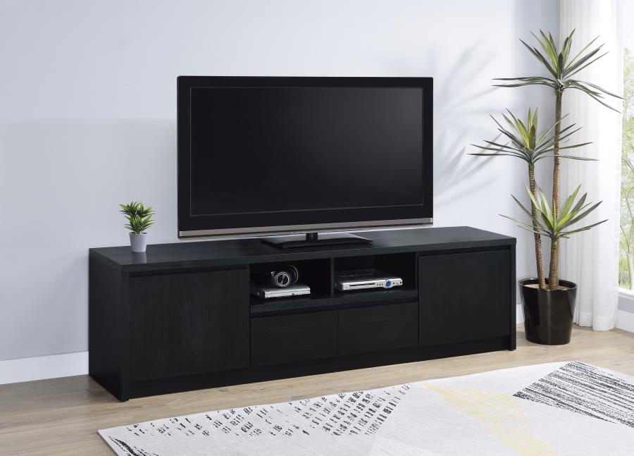 Winfield 78-inch 2-door TV Stand Media Console Black | Black | 706223