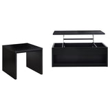 Knapp 2-piece Lift Top Coffee Table Set Black | Black | 706228-S2