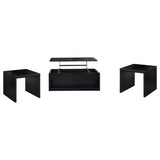 Knapp 3-piece Lift Top Coffee Table Set Black | Black | 706228-S3