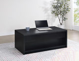 Knapp Lift Top Cocktail Coffee Table with Dual Drawers Black | King | Black | 706228