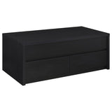 Knapp Lift Top Cocktail Coffee Table with Dual Drawers Black | King | Black | 706228
