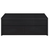 Knapp Lift Top Cocktail Coffee Table with Dual Drawers Black | King | Black | 706228