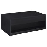 Knapp Lift Top Cocktail Coffee Table with Dual Drawers Black | King | Black | 706228