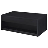 Knapp Lift Top Cocktail Coffee Table with Dual Drawers Black | King | Black | 706228