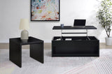 Knapp Lift Top Cocktail Coffee Table with Dual Drawers Black | King | Black | 706228