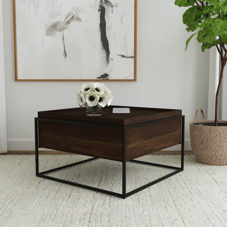 Fulton 30-inch Square Mango Wood Coffee Table Dark Brown | Brown | Dark Brown | 706238
