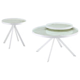 Briggs 2-piece Round Coffee and End Table Set White | White | 706258-S2