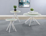 Briggs 2-piece Round Coffee and End Table Set White