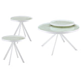 Briggs 3-piece Round Coffee and End Table Set White | White | 706258-S3