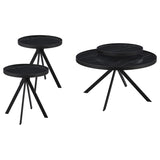 Briggs 3-piece Round Coffee and End Table Set Black | Black | 706268-S3