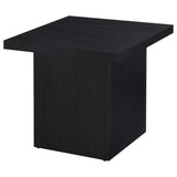 Max Square Engineered Laminate End Side Table Black | Black | 706277