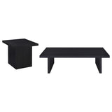 Max 2-piece Rectangular Coffee and End Table Set Black | King | Black | 706278-S2