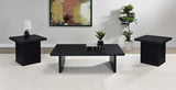 Max 3-piece Rectangular Coffee and End Table Set Black | Black | 706278-S3