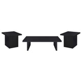 Max 3-piece Rectangular Coffee and End Table Set Black | Black | 706278-S3