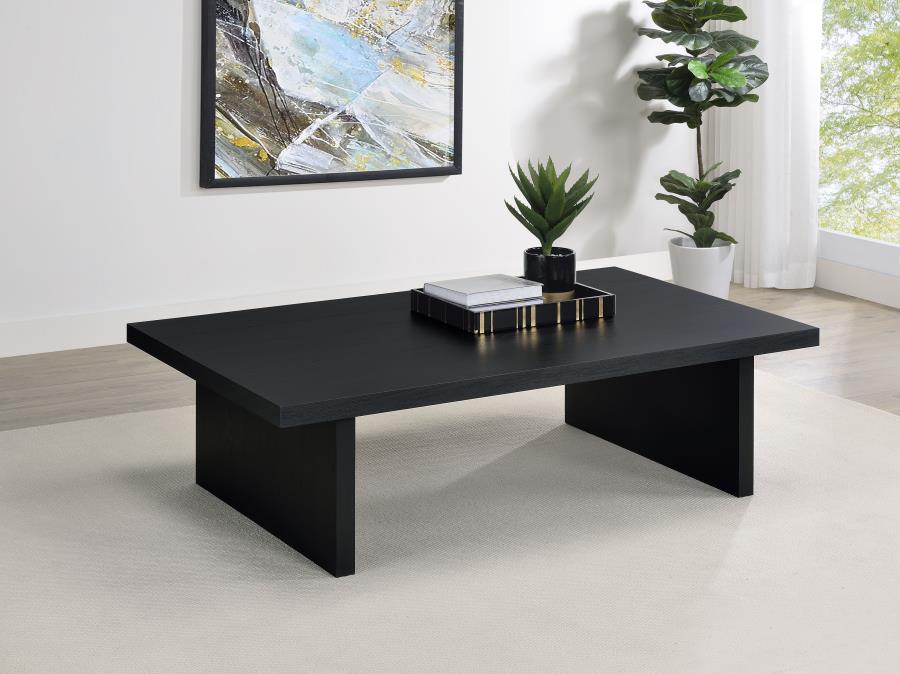 Max Rectangular Engineered Laminate Coffee Table Black | Black | 706278