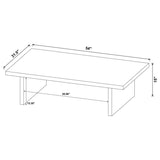 Max Rectangular Engineered Laminate Coffee Table Black | Black | 706278