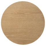 Ottowa Round Wood Side End Table with Shelf Light Oak | Full | Beige | Light Oak | 706297