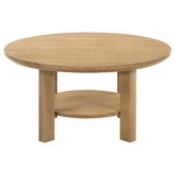 Ottowa 36-inch Round Wood Cocktail Coffee Table Light Oak | Beige | Light Oak | 706298