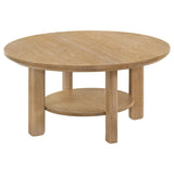 Ottowa 36-inch Round Wood Cocktail Coffee Table Light Oak | Beige | Light Oak | 706298
