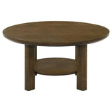 Ottowa 2-piece Round Wood Coffee Table Set Brown | Brown | 706308-S2