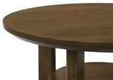 Ottowa 35-inch Round Wood Cocktail Coffee Table Brown | Brown | 706308