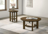 Ottowa 35-inch Round Wood Cocktail Coffee Table Brown | Brown | 706308