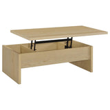 Canoga 2-piece Lift Top Cocktail Coffee Table Set Light Oak | Beige | Light Oak | 706348-S2