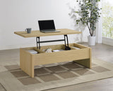 Canoga Engineered Wood Lift Top Coffee Table Light Oak | Beige | Light Oak | 706348