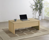 Canoga Engineered Wood Lift Top Coffee Table Light Oak | Beige | Light Oak | 706348