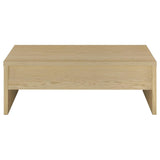 Canoga Engineered Wood Lift Top Coffee Table Light Oak | Beige | Light Oak | 706348