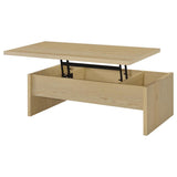 Canoga Engineered Wood Lift Top Coffee Table Light Oak | Beige | Light Oak | 706348