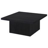 Devar 2-piece Square Cocktail Coffee End Table Set Black | Black | 706408-S2
