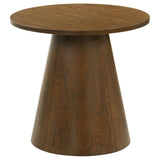 Franklin Round Wood Pedestal Side End Table Dark Brown | Brown | Dark Brown | 706437