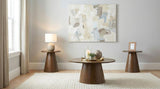 Franklin 3-piece Round Pedestal Coffee Table Set Dark Brown | Brown | Dark Brown | 706438-S3