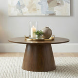 Franklin 36-inch Round Pedestal Coffee Table Dark Brown | Brown | Dark Brown | 706438