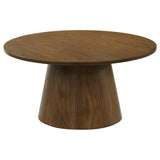 Franklin 36-inch Round Pedestal Coffee Table Dark Brown | Brown | Dark Brown | 706438