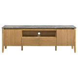 Bradley 63-inch 2-Door SmartTop TV Stand Grey and Natural | Grey | Grey / Natural | 706442