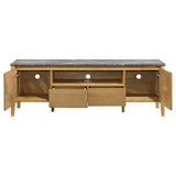 Bradley 63-inch 2-Door SmartTop TV Stand Grey and Natural | Grey | Grey / Natural | 706442