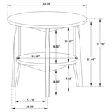 Bradley Round SmartTop End Side Table Grey and Natural | Grey | Grey / Natural | 706447