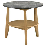 Bradley 2-Piece Round SmartTop Coffee Table Set Grey and Natural | Grey | Grey / Natural | 706448-S2