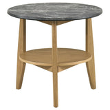 Bradley 2-Piece Round SmartTop Coffee Table Set Grey and Natural | Grey | Grey / Natural | 706448-S2