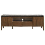 Bradley 63-inch 2-Door SmartTop TV Stand Smokey Grey and Brown | Grey | Smokey Grey / Dark Brown | 706452